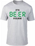 Men'S It'S Beer O'Clock T-Shirt Drinking Pub Stag Party Ale Alcohol Funny Fashion Classic Tee Shirt