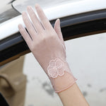 Sunscreen gloves non-slip lace ice silk gloves sexy female thin section summer UV touch screen driving long gloves 03K