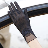 Sunscreen gloves non-slip lace ice silk gloves sexy female thin section summer UV touch screen driving long gloves 03K