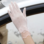 Sunscreen gloves non-slip lace ice silk gloves sexy female thin section summer UV touch screen driving long gloves 03K