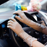 Sunscreen gloves non-slip lace ice silk gloves sexy female thin section summer UV touch screen driving long gloves 03K