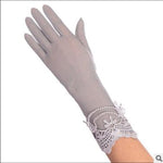 Sunscreen gloves non-slip lace ice silk gloves sexy female thin section summer UV touch screen driving long gloves 03K