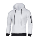 Men Hoodies Sweatshirts Winter Warm Long Sleeve Hoodies Pullovers Solid Color Jacquard Pullover Hooded Sweatshirt Men's Top