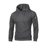 Men Hoodies Sweatshirts Winter Warm Long Sleeve Hoodies Pullovers Solid Color Jacquard Pullover Hooded Sweatshirt Men's Top