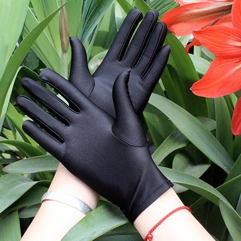 New Summer Super-elastic Gloves Women Sunscreen Full Finger Short Driving gloves Sun-shading Slip-resistant Gloves  #2