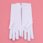 New Summer Lady Spandex  Medium-Long Sunscreen Embroidered Gloves Female Thin Elastic Etiquette Driving Gloves Foe Women Luvas