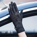 Sunscreen gloves non-slip lace ice silk gloves sexy female thin section summer UV touch screen driving long gloves 03K