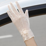 Sunscreen gloves non-slip lace ice silk gloves sexy female thin section summer UV touch screen driving long gloves 03K