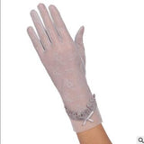 Sunscreen gloves non-slip lace ice silk gloves sexy female thin section summer UV touch screen driving long gloves 03K