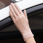 Sunscreen gloves non-slip lace ice silk gloves sexy female thin section summer UV touch screen driving long gloves 03K