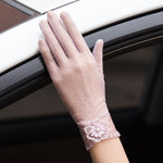 Sunscreen gloves non-slip lace ice silk gloves sexy female thin section summer UV touch screen driving long gloves 03K