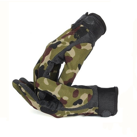 Men Sport Tactical Gloves Lightweight Breathable Army Camouflage Spring Summer Riding Gloves Non-Slip Full Finger Half Finger