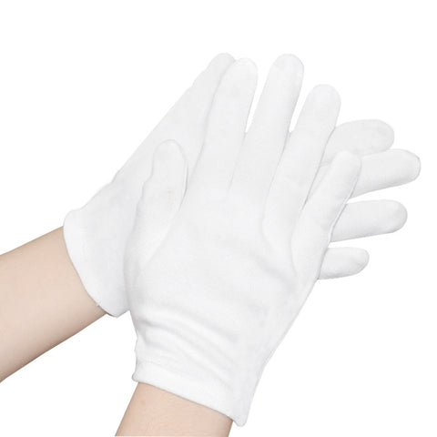 1Pair White Labor Insurance Thick Cotton Work Cotton Cloth Thin Medium Thick Etiquette Wenwan Jewelry Quality Inspection Gloves