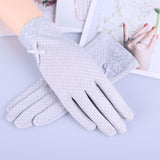 Howfits Driving Summer Sunscreen Gloves Women Drive Girls Lady Thin Cotton Decent Lace Sun UV Resistant Touch Screen Gloves