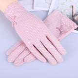 Howfits Driving Summer Sunscreen Gloves Women Drive Girls Lady Thin Cotton Decent Lace Sun UV Resistant Touch Screen Gloves