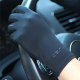 Ladies Ice Silk Sunscreen Gloves Thin Spring Autumn Non-Slip Breathable Summer Driving Gloves Female SZ036