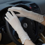 Sunscreen gloves non-slip lace ice silk gloves sexy female thin section summer UV touch screen driving long gloves 03K