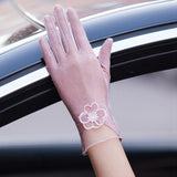 Sunscreen gloves non-slip lace ice silk gloves sexy female thin section summer UV touch screen driving long gloves 03K