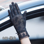 Sunscreen gloves non-slip lace ice silk gloves sexy female thin section summer UV touch screen driving long gloves 03K