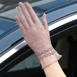 Sunscreen gloves non-slip lace ice silk gloves sexy female thin section summer UV touch screen driving long gloves 03K