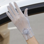 Sunscreen gloves non-slip lace ice silk gloves sexy female thin section summer UV touch screen driving long gloves 03K