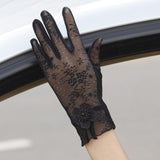 Sunscreen gloves non-slip lace ice silk gloves sexy female thin section summer UV touch screen driving long gloves 03K