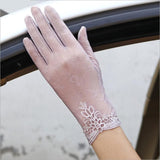 Sunscreen gloves non-slip lace ice silk gloves sexy female thin section summer UV touch screen driving long gloves 03K