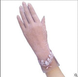 Sunscreen gloves non-slip lace ice silk gloves sexy female thin section summer UV touch screen driving long gloves 03K