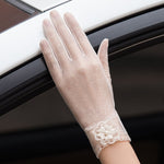 Sunscreen gloves non-slip lace ice silk gloves sexy female thin section summer UV touch screen driving long gloves 03K