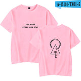 2020 Fashion Men's T-shirt Youth t shirt Sweatshirt stray kids Harajuku Women's T-Shirt Short Sleeve Grey Print Boy t-shirt Top