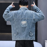 2020 Men's Casual Bomber Jackets Men's Hip Hop Retro Denim Jackets Street Style Men's Fashion Denim Casual Retro Jackets hoodie