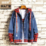 2020 Men's Casual Bomber Jackets Men's Hip Hop Retro Denim Jackets Street Style Men's Fashion Denim Casual Retro Jackets hoodie