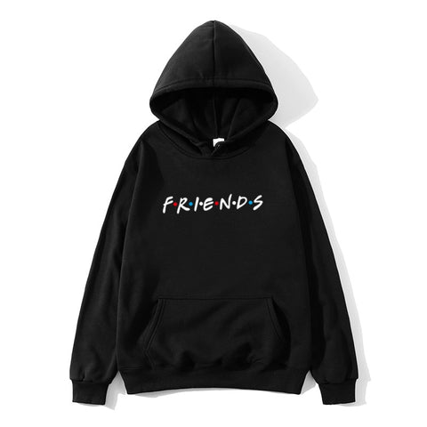 Womens Letters FRIENDS Print Long Sleeve Hoodie Sweatshirt Ladies Slouch Pullover Jumper Tops 5 Colors S M L XL Brand New 2019