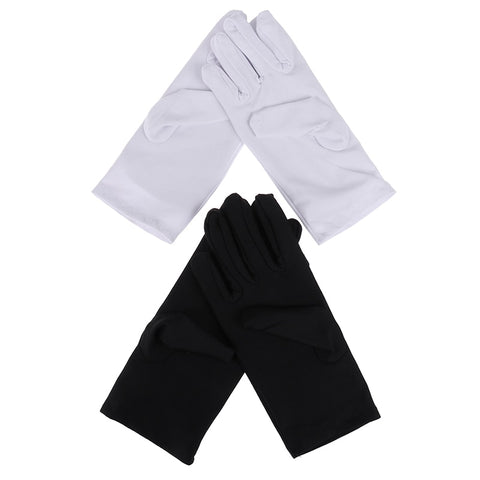 1Pair Cotton Gloves Khan Cloth Quality Check Solid Gloves Rituals Play White Gloves 2Colors