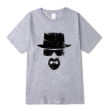 XIN YI Men's High quality short sleeve 100% cotton Funny heisenberg print o-neck breaking bad cool casual men t-shirt tee shirts