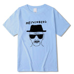 XIN YI Men's High quality short sleeve 100% cotton Funny heisenberg print o-neck breaking bad cool casual men t-shirt tee shirts