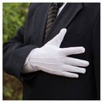 Unisex White Gloves Magician Honor Guard Hands Protector Full Finger Formal Tuxedo Etiquette Reception Parade Labor Insurancen