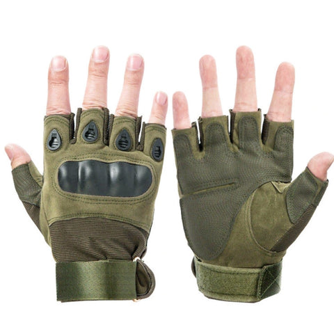 Fingerless Tactical Gloves Military Army Shooting Bicycle Paintball Airsoft Carbon Hard Knuckle Half Finger Gloves Men