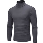 2019 High collar Compression Shirts Men Bodybuilding Sportswear T-shirt Long Sleeve Top Gyms T Shirt Men Fitness Tight