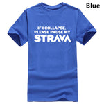 PLEASE PAUSE MY STRAVA T SHIRT FUNNY RUNNING CYCLING