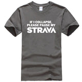 PLEASE PAUSE MY STRAVA T SHIRT FUNNY RUNNING CYCLING