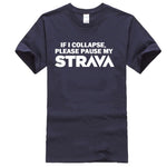 PLEASE PAUSE MY STRAVA T SHIRT FUNNY RUNNING CYCLING