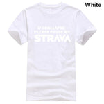 PLEASE PAUSE MY STRAVA T SHIRT FUNNY RUNNING CYCLING