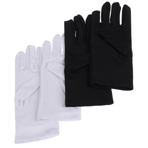 1Pair 2Colors Cotton Gloves Khan Cloth Quality Check Solid Gloves Rituals Play White Gloves