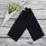 1 Pair Spandex Gloves Women Black White Etiquette Thin Stretch Gloves Dance Tight White Jewelry Gloves Etiquette Dance Gloves