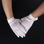 1Pair Cotton White Inspection Work Gloves For Coin, Jewelry, Silver Inspection 23*8cm