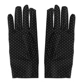 Female Women Summer Cotton Short Gloves Design Sun-shading Slip-resistant Gloves