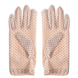 Female Women Summer Cotton Short Gloves Design Sun-shading Slip-resistant Gloves