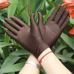 Fashion Solid Wrist Women Gloves Cotton Female Thin Short Design Elastic Special Sunscreen Summer Driving Hot Sale 5pcs/Lot 2054