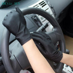 Fashion Solid Wrist Women Gloves Cotton Female Thin Short Design Elastic Special Sunscreen Summer Driving Hot Sale 5pcs/Lot 2054